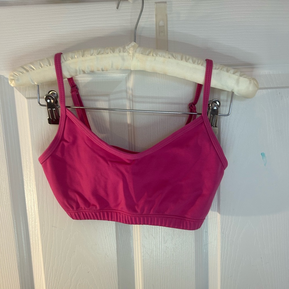 Capezio Hot Pink Seamless Bralette with Adjustable Straps